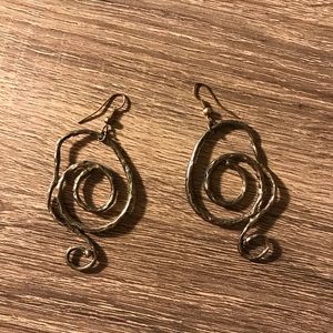 Designed gold style earrings